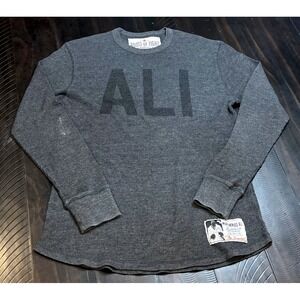 Roots of Fight Muhammad Ali Thermal Mens XL Gray Good Waffle Knit Long Sleeve